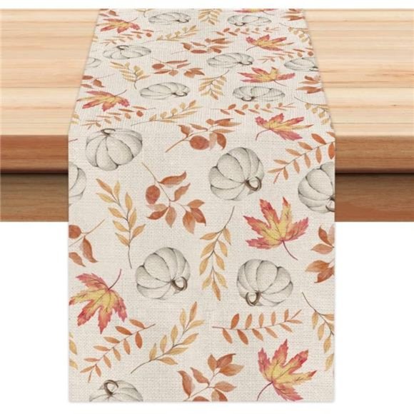Fall Thanksgiving Table Runner 13x72 Inches - Picture 5 of 6